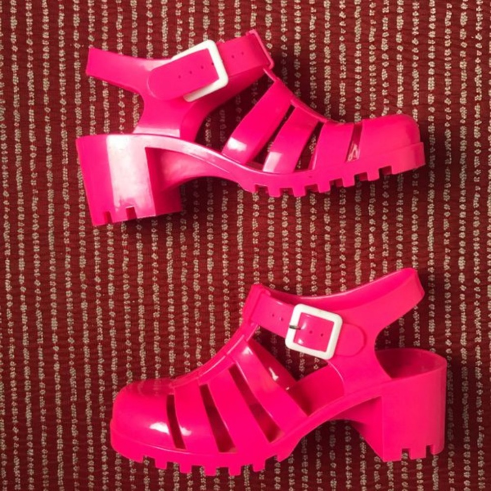 Jelly platform sandals